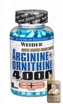 Arginine+Ornithine 4000 - 180 kaps. - Weider