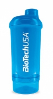 Šejker compact modrý 500 ml + 150 ml - BioTech USA